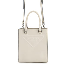 Load image into Gallery viewer, PRADA Triangle Mini 2WAY Bag White1BA333 Leather
