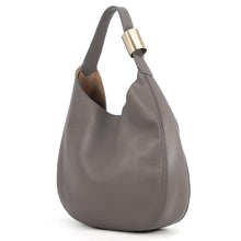 Load image into Gallery viewer, JIMMY CHOO STEVIE NAP One-Shoulder Bag Gray Leather
