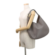 Load image into Gallery viewer, JIMMY CHOO STEVIE NAP One-Shoulder Bag Gray Leather
