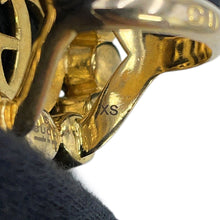 Load image into Gallery viewer, GUCCI Double G Logo Ring Size XS Gold Plated Faux Pearl
