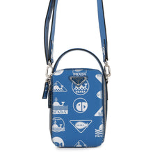 Load image into Gallery viewer, PRADA Marine print 2-way bag Blue/White2VH067 Leather
