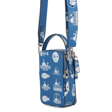 Load image into Gallery viewer, PRADA Marine print 2-way bag Blue/White2VH067 Leather
