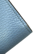 将图像加载到图库查看器中，GUCCI Double G Chain wallet Light Blue701074 Leather
