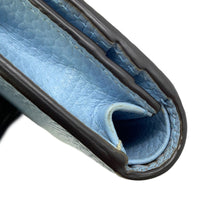 将图像加载到图库查看器中，GUCCI Double G Chain wallet Light Blue701074 Leather
