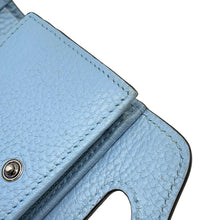 将图像加载到图库查看器中，GUCCI Double G Chain wallet Light Blue701074 Leather
