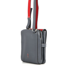 Load image into Gallery viewer, Christian Louboutin Venetian Reporter Cross Body Bag Blue Gray3205096 Leather
