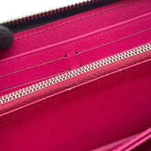 将图像加载到图库查看器中，LOUIS VUITTON Zippy Wallet Noir/Hot pinkM64838 Epi Leather
