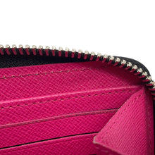 将图像加载到图库查看器中，LOUIS VUITTON Zippy Wallet Noir/Hot pinkM64838 Epi Leather
