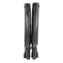 将图像加载到图库查看器中，LOUIS VUITTON Westside Line Long Boots Noir Leather Size 36 1/2
