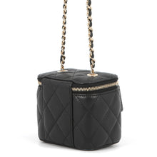 Load image into Gallery viewer, CHANEL Matelasse Chain Shoulder Vanity BlackAP2158 Caviar Leather

