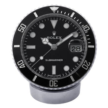 将图像加载到图库查看器中，ROLEX Submariner - Date Desk Clock W80mm Stainless Steel Black Dial909010LN
