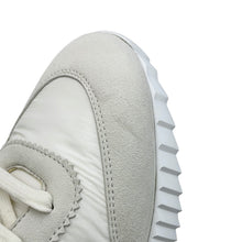 将图像加载到图库查看器中，HERMES Bounce Sneakers White Suede Nylon Size 40.5
