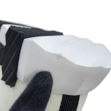 将图像加载到图库查看器中，HERMES Bounce Sneakers White Suede Nylon Size 40.5

