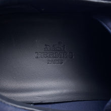 将图像加载到图库查看器中，HERMES Bounce Sneakers Navy Suede Nylon Size 38
