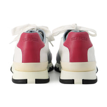 将图像加载到图库查看器中，HERMES Trail Sneakers White/Blue/Pink Leather Size 37.5

