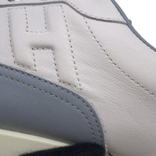 将图像加载到图库查看器中，HERMES Trail Sneakers White/Blue/Pink Leather Size 37.5
