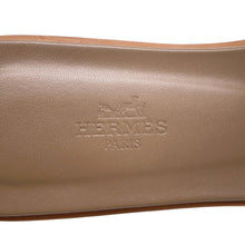 将图像加载到图库查看器中，HERMES Oran Sandals Blue Denim Size 38
