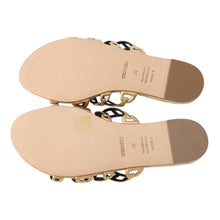 Load image into Gallery viewer, HERMES Ancorne Sandals Gold Leather Size 38
