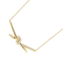 将图像加载到图库查看器中，TIFFANY&amp;Co. Knot Pendant68887216 18K Yellow Gold
