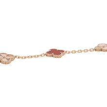 将图像加载到图库查看器中，Van Cleef &amp; Arpels Vintage Alhambra 5 Motif BraceletVCARP7RP00 18K Pink Gold
