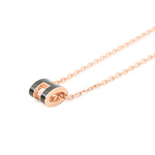 将图像加载到图库查看器中，HERMES Pop Ash Necklace Size Mini Black Metal Lacquer
