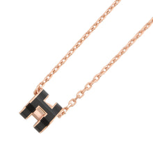 将图像加载到图库查看器中，HERMES Pop Ash Necklace Size Mini Black Metal Lacquer
