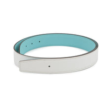 Load image into Gallery viewer, HERMES Belt Size 95 White/Blue Atoll Epsom
