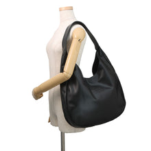 将图像加载到图库查看器中，MIUMIU Shoulder Bag Hobo Bag Black5BC155 Leather
