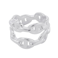 HERMES Chaine d'Ancre Double Row Ring Size 52/#12 SV925