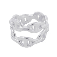 HERMES Chaine d'Ancre Double Row Ring Size 50/#10 SV925
