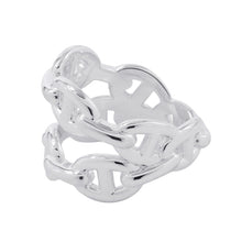 Load image into Gallery viewer, HERMES Chaine d'Ancre Double Row Ring Size 53/#13 SV925
