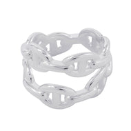 HERMES Chaine d'Ancre Double Row Ring Size 53/#13 SV925