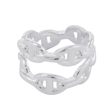 将图像加载到图库查看器中，HERMES Chaine d'Ancre Double Row Ring Size 52/#12 SV925
