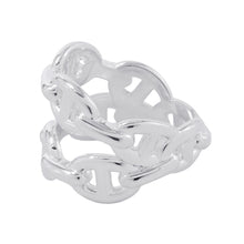 将图像加载到图库查看器中，HERMES Chaine d'Ancre Double Row Ring Size 52/#12 SV925
