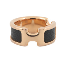Load image into Gallery viewer, HERMES Orump Ring Size M Black Epsom Metal
