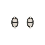 HERMES Mini Maillon Black Enamel Metal
