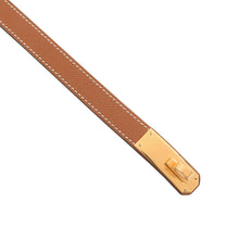 将图像加载到图库查看器中，HERMES Kelly Belt Size 18 Gold Epsom
