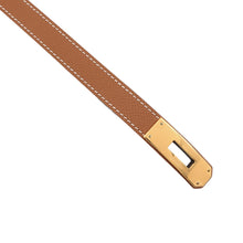 将图像加载到图库查看器中，HERMES Kelly Belt Size 18 Gold Epsom
