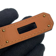 将图像加载到图库查看器中，HERMES Kelly Belt Size 18 Gold Epsom
