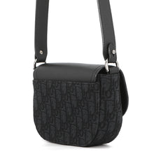 Load image into Gallery viewer, Dior Oblique Saddle Flap Messenger Bag Black2ADCA435YKS_H03E Canvas Calf Leather Size Mini
