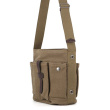Load image into Gallery viewer, PRADA Route Shoulder Bag Khaki/Brown1BE106 Canvas Leather Size Mini
