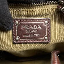 Load image into Gallery viewer, PRADA Route Shoulder Bag Khaki/Brown1BE106 Canvas Leather Size Mini
