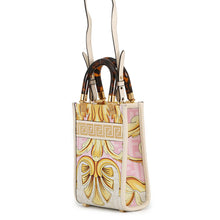 Load image into Gallery viewer, FENDI Fendace Sunshine Shopper White/Yellow8BS051 Leather Size Mini
