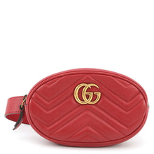 Load image into Gallery viewer, GUCCI GG Marmont Waist Bag Red476434 Leather
