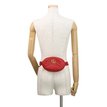 Load image into Gallery viewer, GUCCI GG Marmont Waist Bag Red476434 Leather
