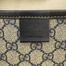将图像加载到图库查看器中，GUCCI Cherie line Tote Bag Ivory/Navy211134 GG Supreme Leather
