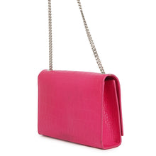 Load image into Gallery viewer, SAINT LAURENT PARIS Kate ChainShoulder Pink354119 Croco embossed leather Size Medium
