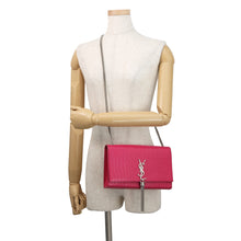 Load image into Gallery viewer, SAINT LAURENT PARIS Kate ChainShoulder Pink354119 Croco embossed leather Size Medium
