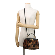 将图像加载到图库查看器中，FENDI Peekaboo Brown/Black8BN244 Mouton Leather Size Mini
