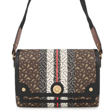 Load image into Gallery viewer, BURBERRY TBMonogram Stripe Messenger Brown/Multicolor8031748 PVC Leather
